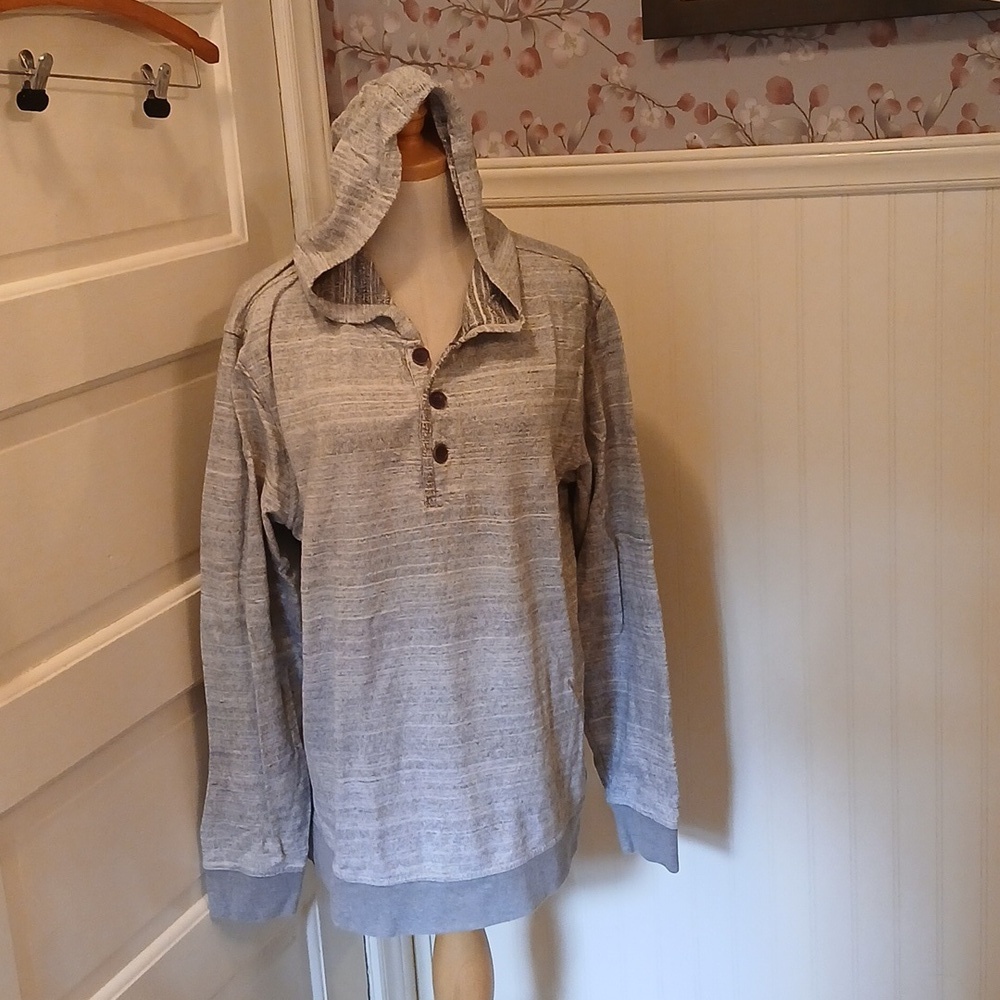 Lucky Brand Gray Hooded Sweatshirt